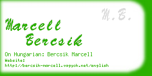 marcell bercsik business card